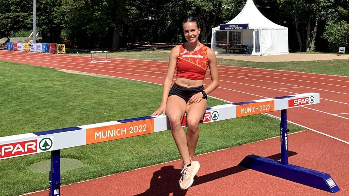 Carmen Avilés, con la selección española.