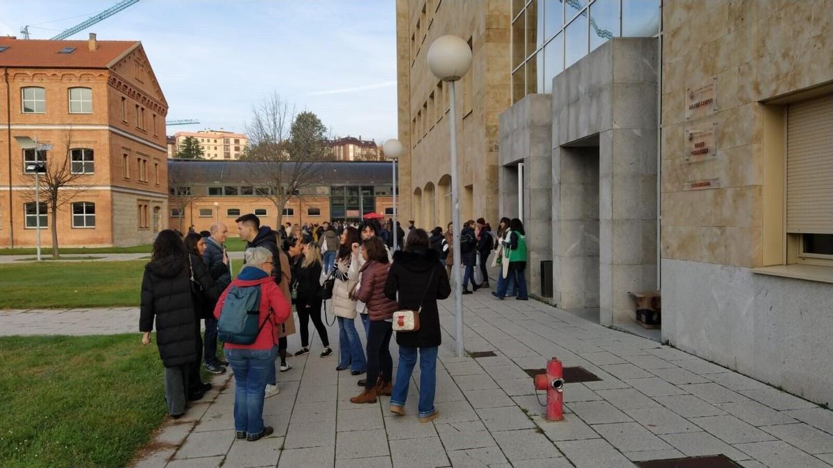 Una oposición de Enfermería celebrada en el Campus Viriato de Zamora.