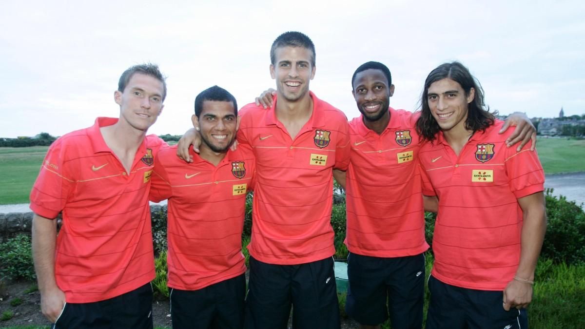 Hleb, Alves, Piqué, Keita y Cáceres reforzaron al Barça de Guardiola