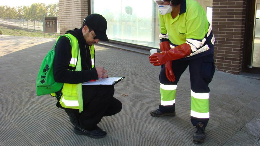 Una de les sortides de recollida de mostres fetes a Callús i a Súria