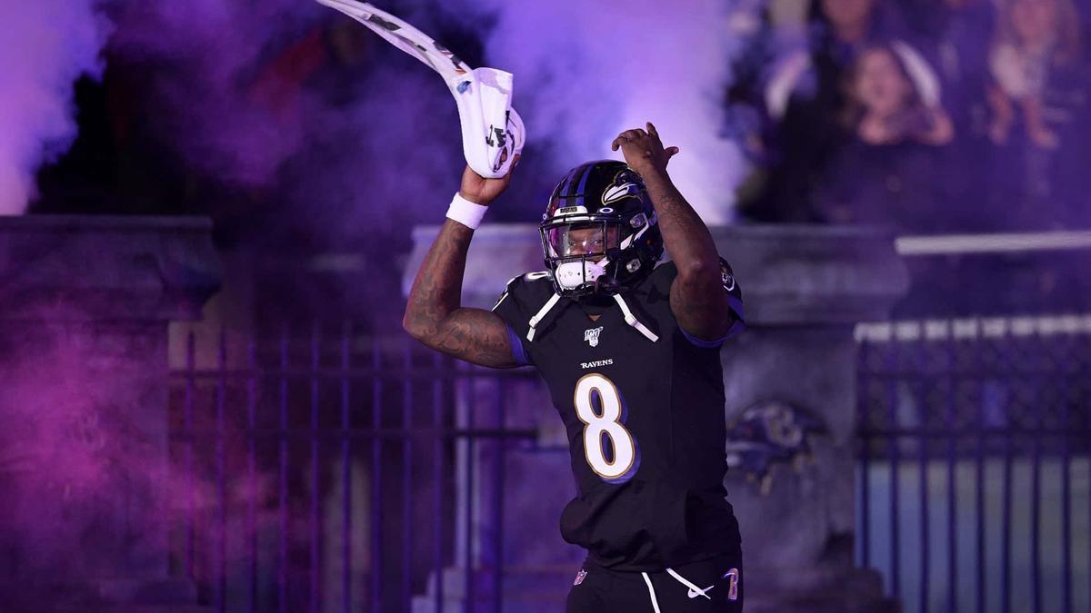 El 'quarterback' de los Baltimore Ravens Lamar Jackson, doble MVP de la NFL.