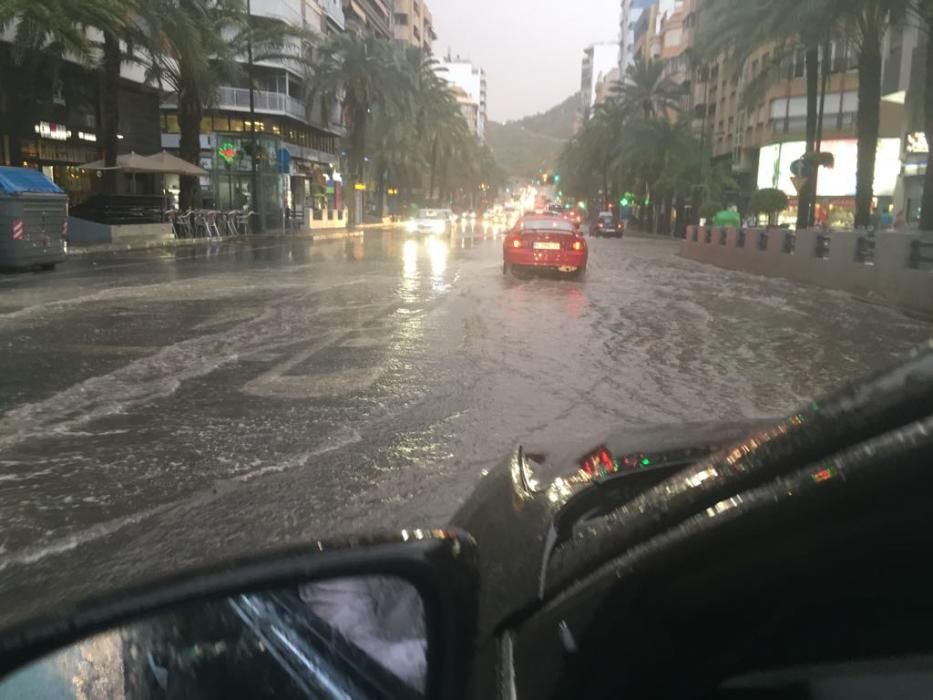 Una fuerte tormenta descarga 13 litros/m2 sobre Alicante en tan solo diez minutos