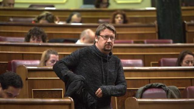 Xavier Domènech, en el pleno del Congreso del 15 de diciembre del 2016.