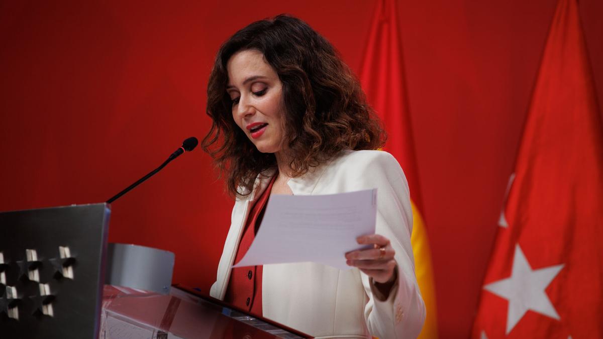 La presidenta de la Comunidad de Madrid, Isabel Díaz Ayuso.