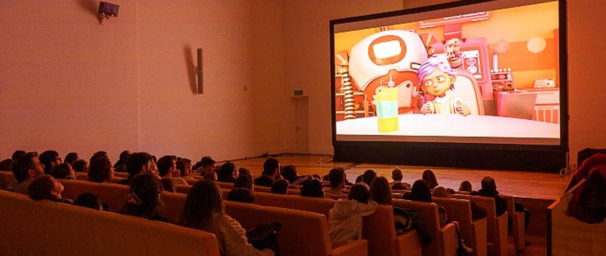 Una sesión del festival Pequefilmes que se celebra en la Cidade da Cultura de Santiago