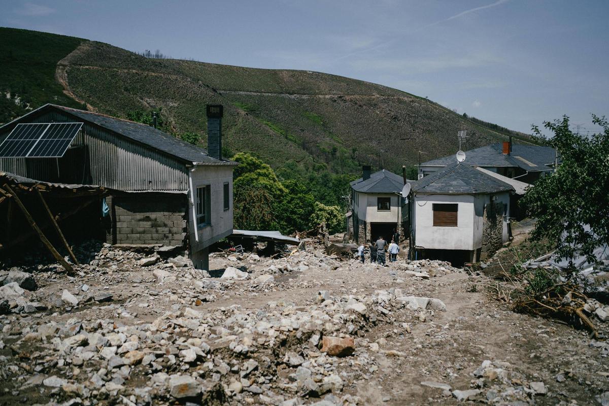 La tormenta ha cambiado el paisaje en la aldea