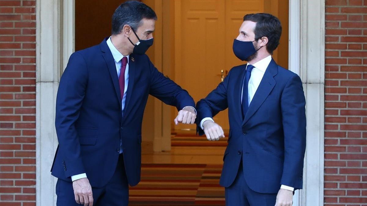 Pedro Sánchez inicia con Pablo Casado, su ronda de contactos con los partidos políticos