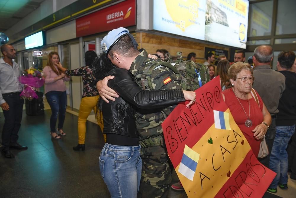 Llegada de 263 efectivos de la Brigada Canarias XVI de su misión en Líbano