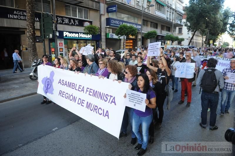 Manifestación contra la violencia patriarcal en Murcia