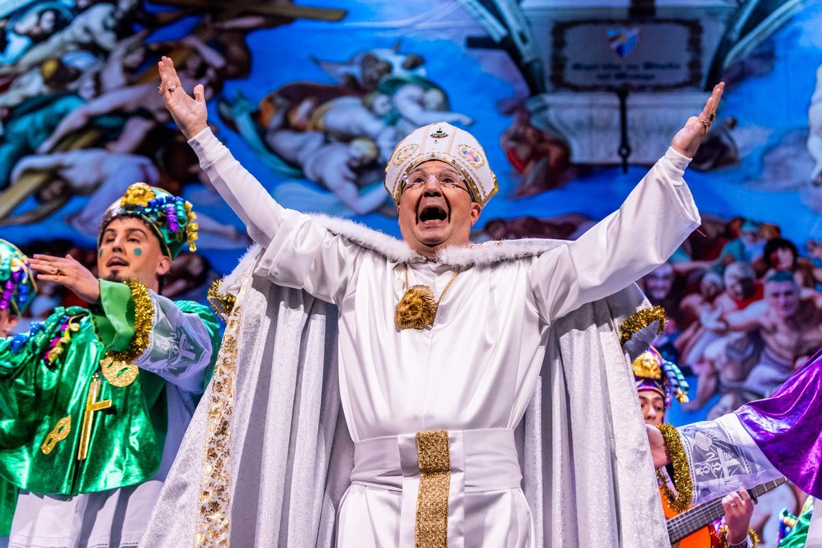 El papa Pepe León y sus cardenales en la murga 'Mira si tenemos fe que lo intentamos otra vez'.