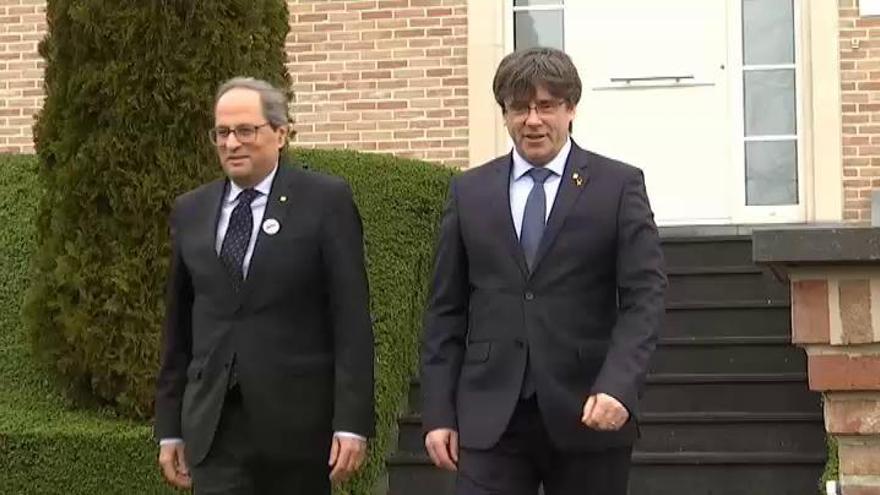 Torra y Puigdemont se reúnen en Waterloo para analizar el nuevo curso político