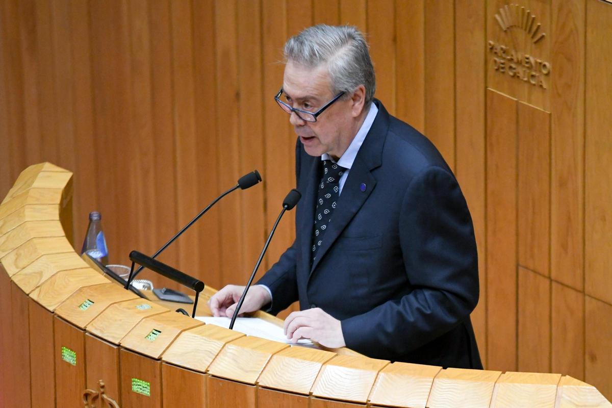 El conselleiro de Sanidade este miércoles en el Parlamento.