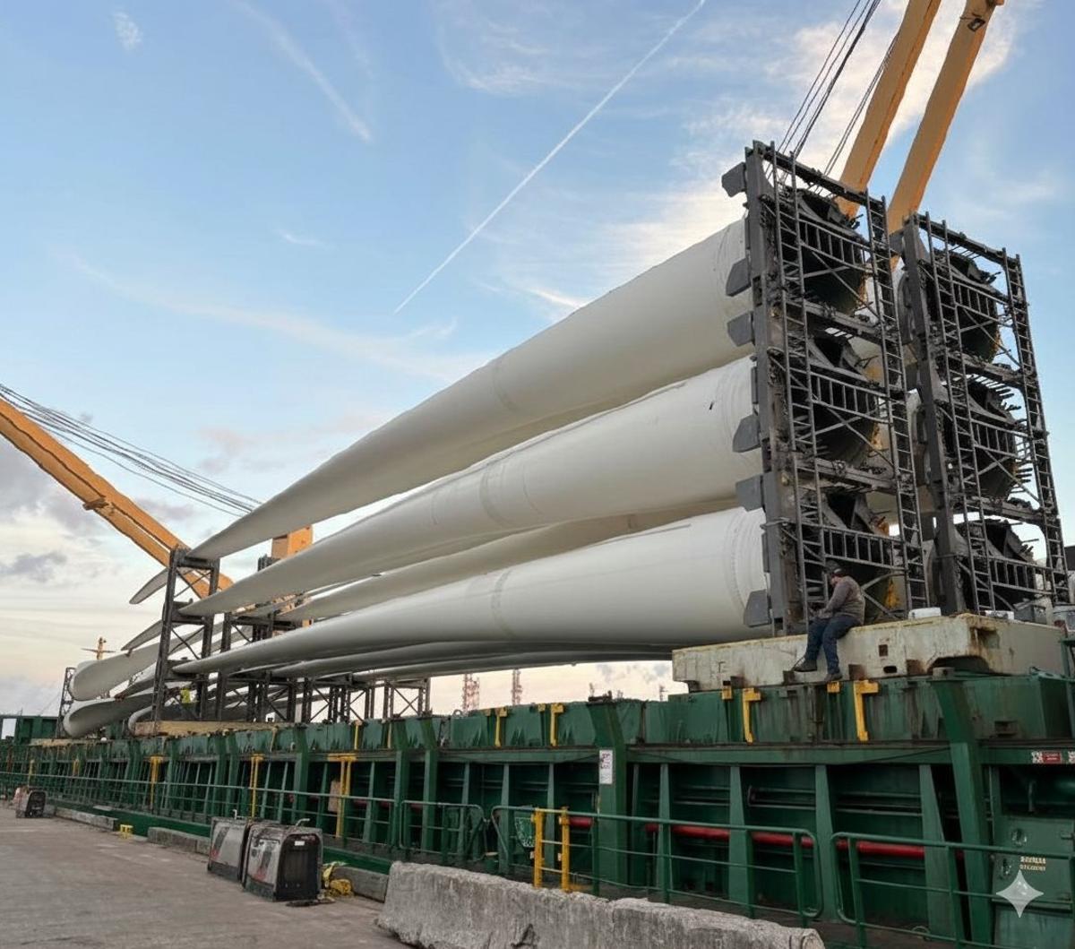 Partida de aspas enviadas de Iowa a Aalborg.