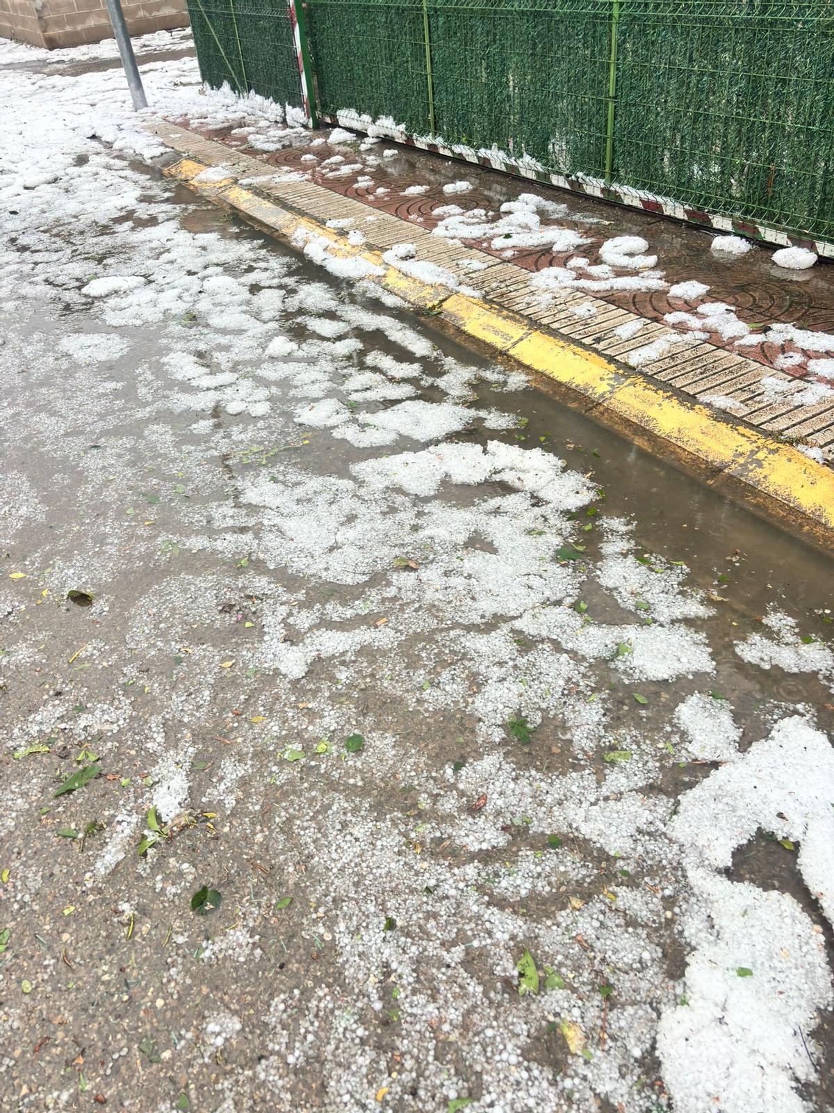 Imágenes de la granizada en Lécera y Oliete