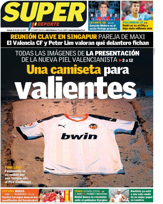 Portada SUPERDEPORTE jueves 4 de julio 2019