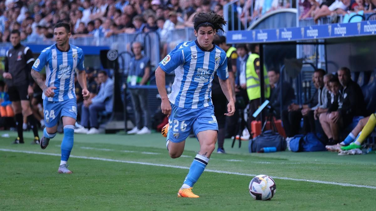 Álex Calvo, en La Rosaleda la pasada campaña.