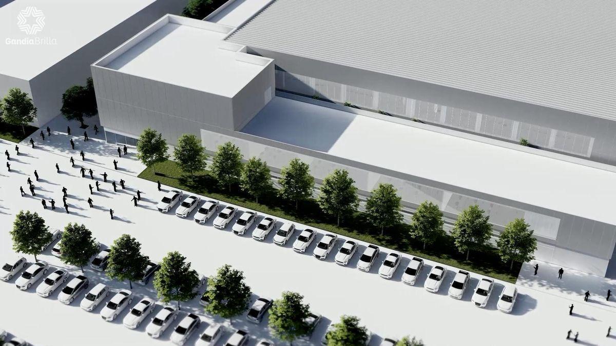 Una imagen virtual del futuro pabellón Gandia Arena.