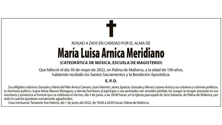 María Luisa Arnica Meridiano
