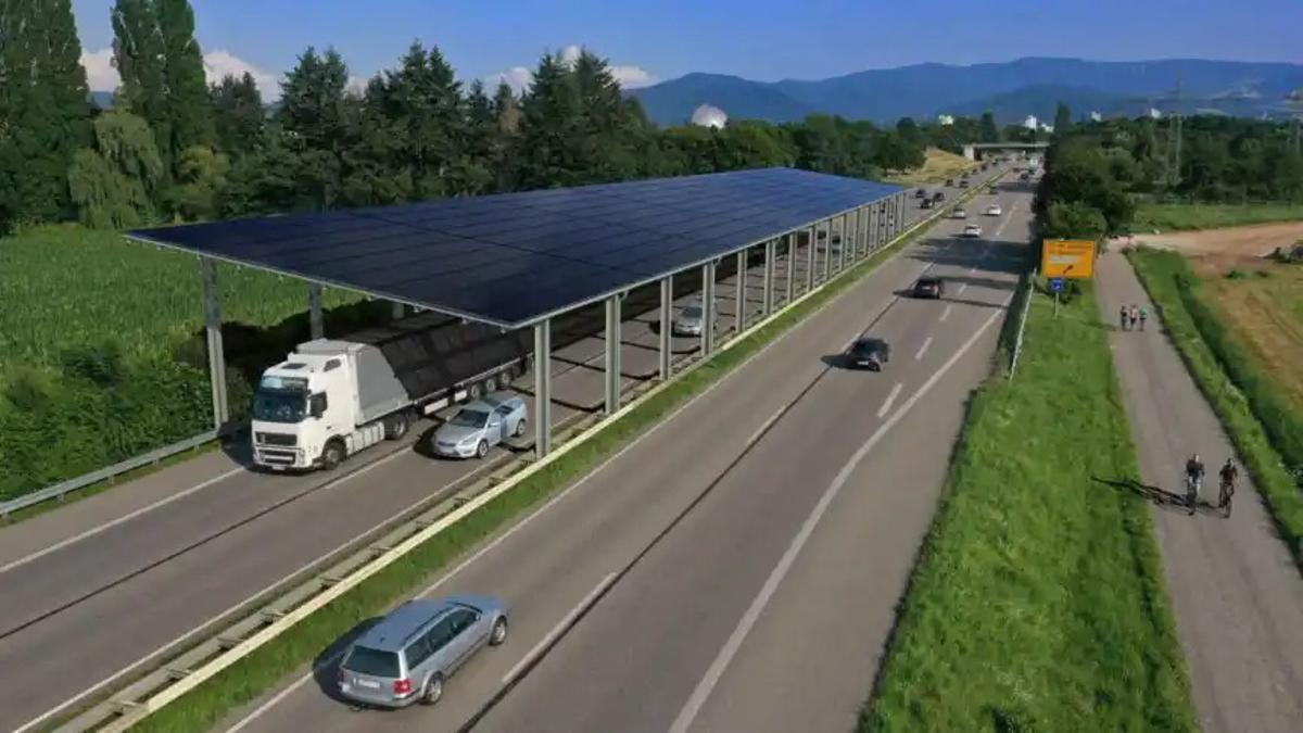 Recreación del uso de superficies de autovías y autopistas para la generación de energía solar