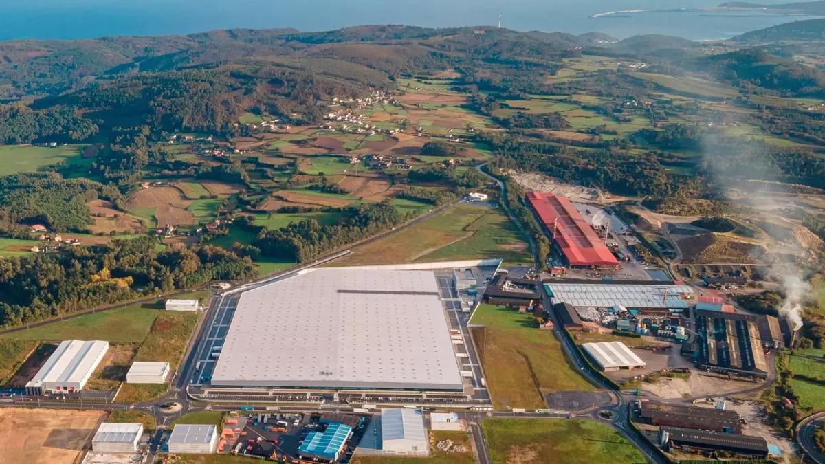 Vista aérea del parque empresarial de A Laracha