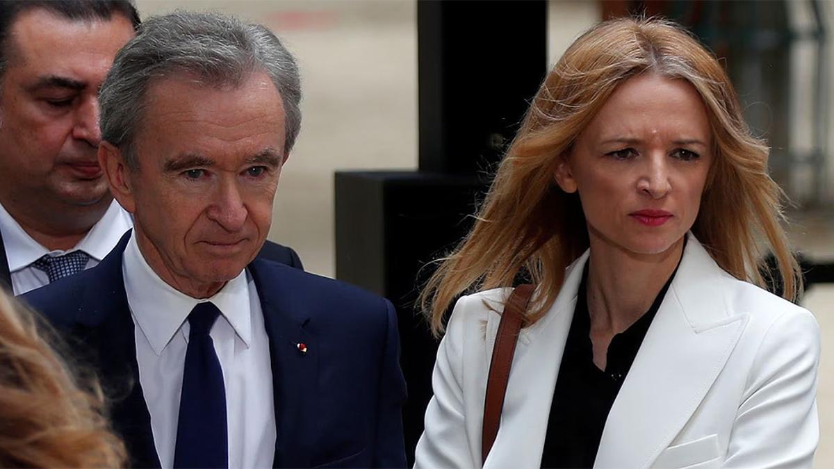 Delphine Arnault, junto a su padre, Bernard Arnault.