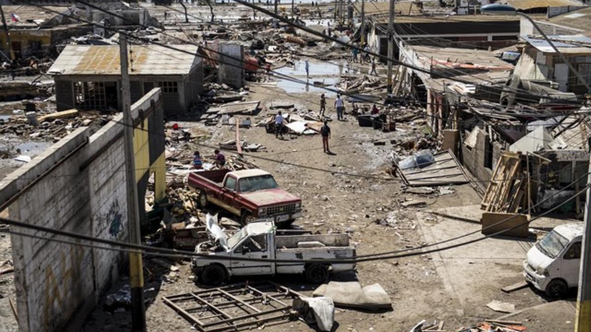 Destrozos causados por el terremoto en la localidad chilena de Coquimbo.