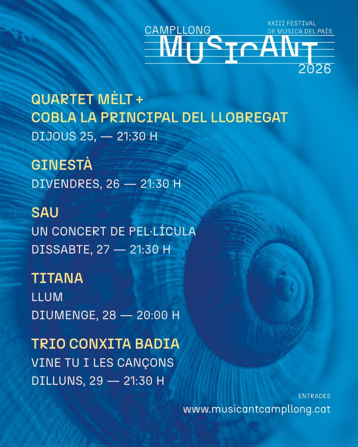 El cartell del festival Musicant de Campllong.