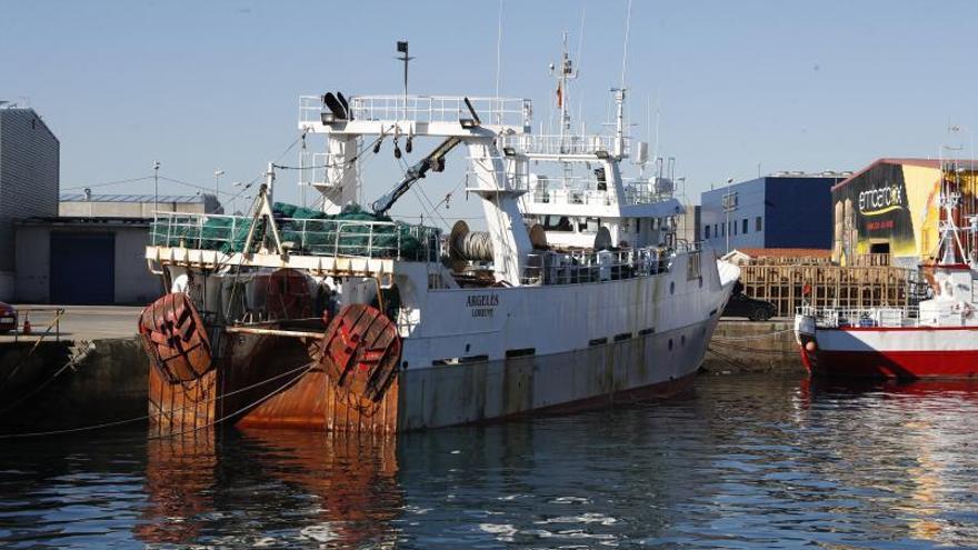 Un buque de Gran Sol amarrado en el puerto de Vigo a principios de año. | RICARDO GROBAS