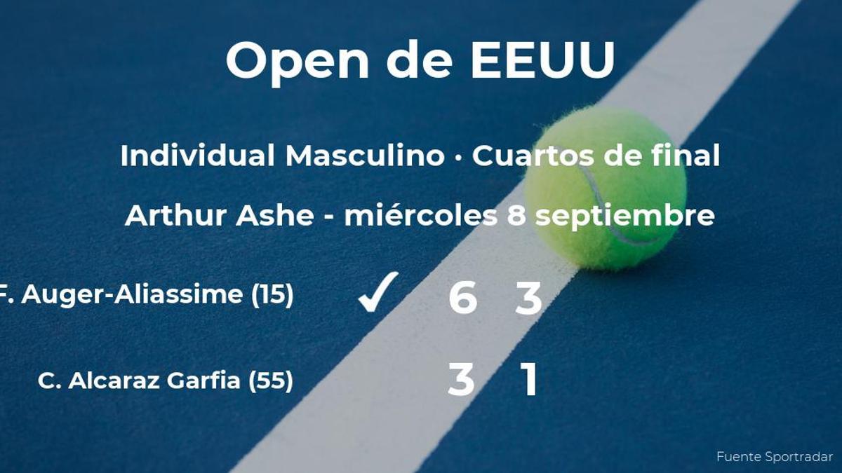 El tenista Carlos Alcaraz Garfia, eliminado en los cuartos de final del US Open