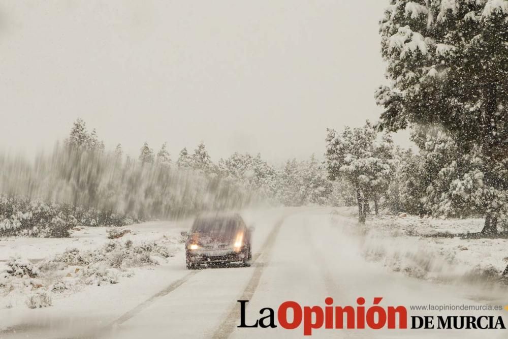 Nieve en las pedanías altas del Noroeste