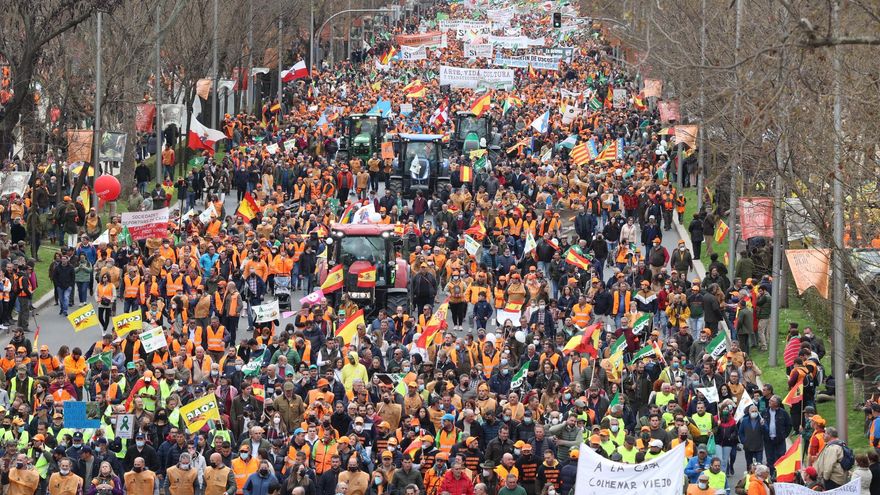 Zamora participa en la “masa naranja” que pide en Madrid “respeto para el campo”