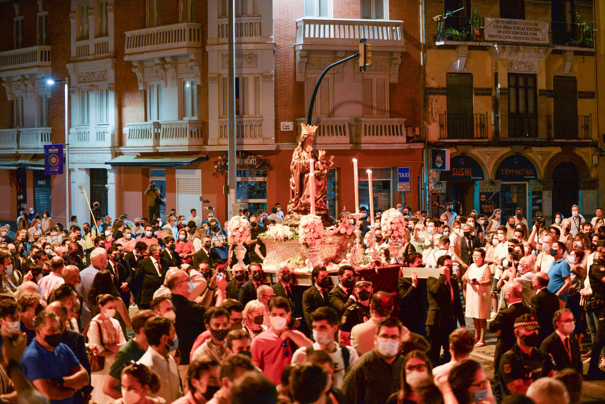 Traslado de la Virgen de la Victoria desde la Catedral de Málaga