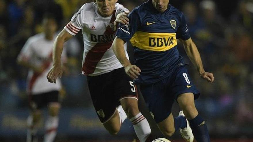 Pablo Pérez, con Boca Juniors.