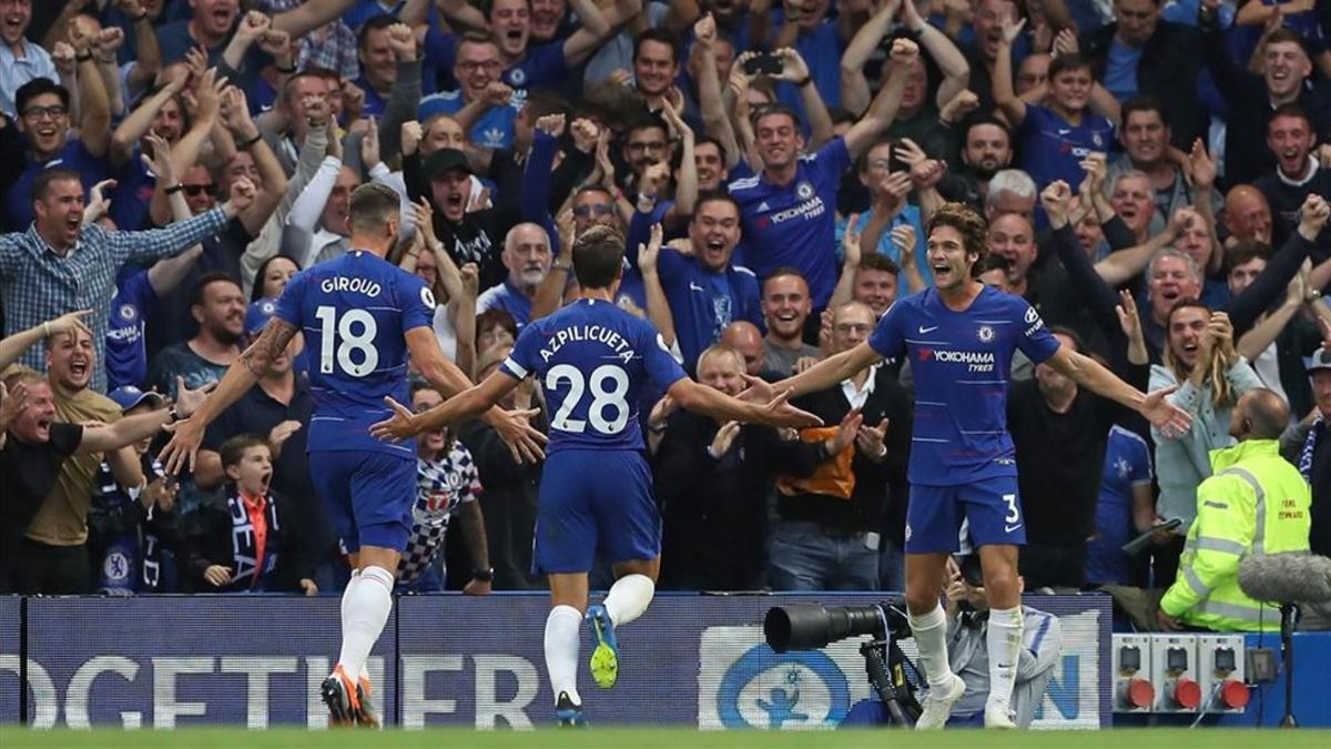 El Chelsea celebrando un tanto