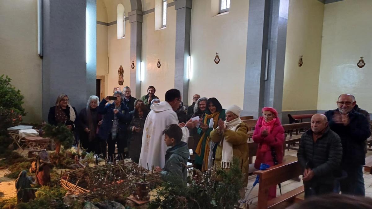 Belén monumental de la iglesia de Corao, las pasadas Navidades.