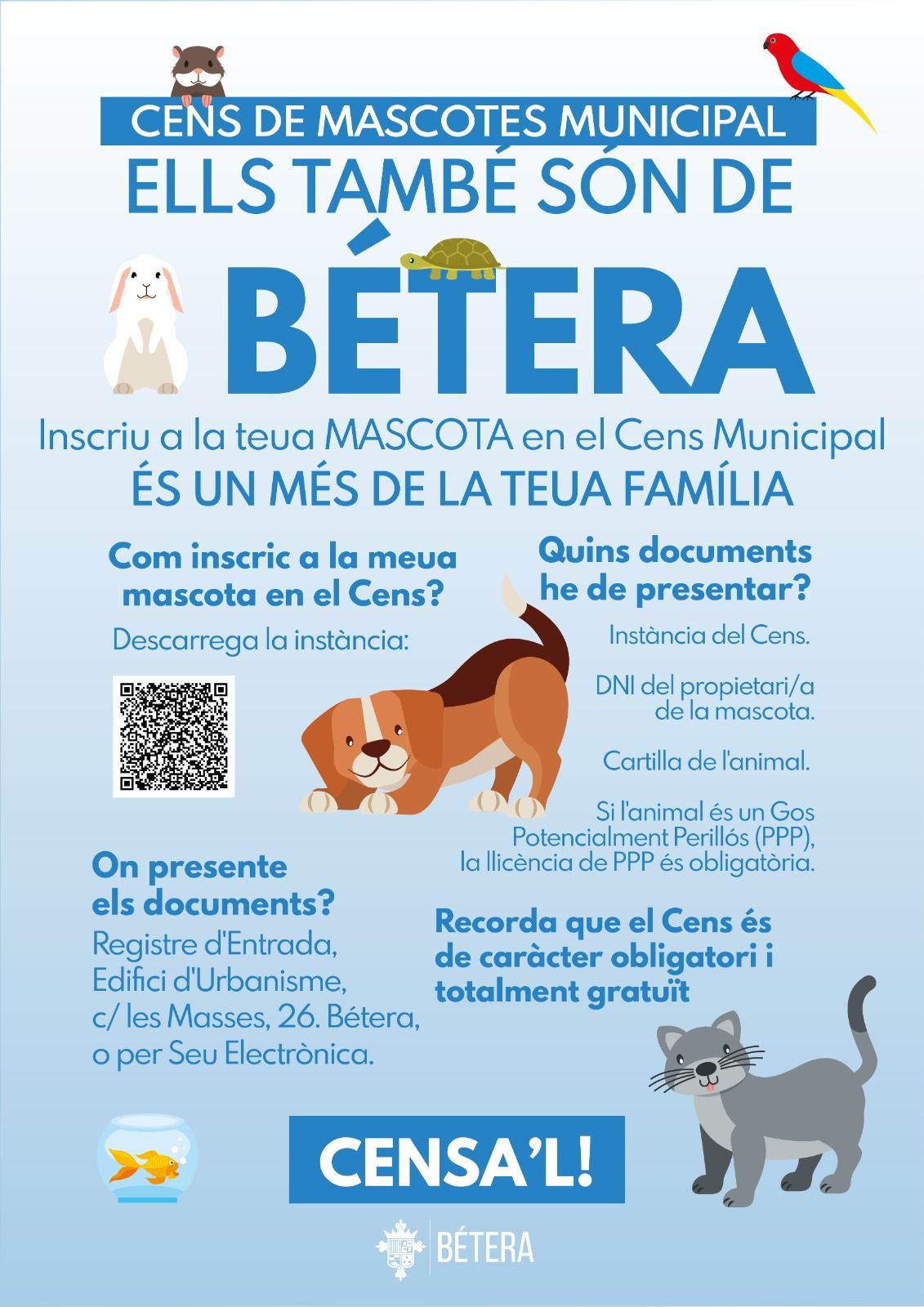 Campaña para censar a las mascotas en Bétera