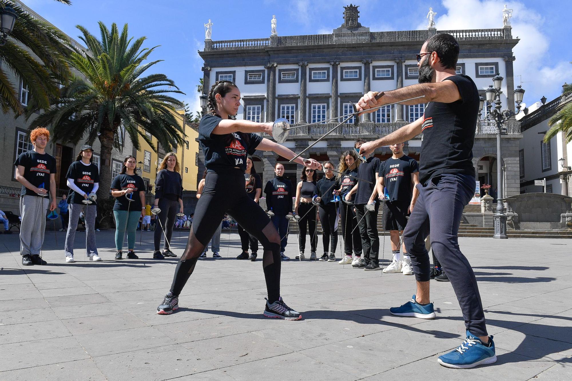 Nueva protesta de la Escuela de Actores de Canarias