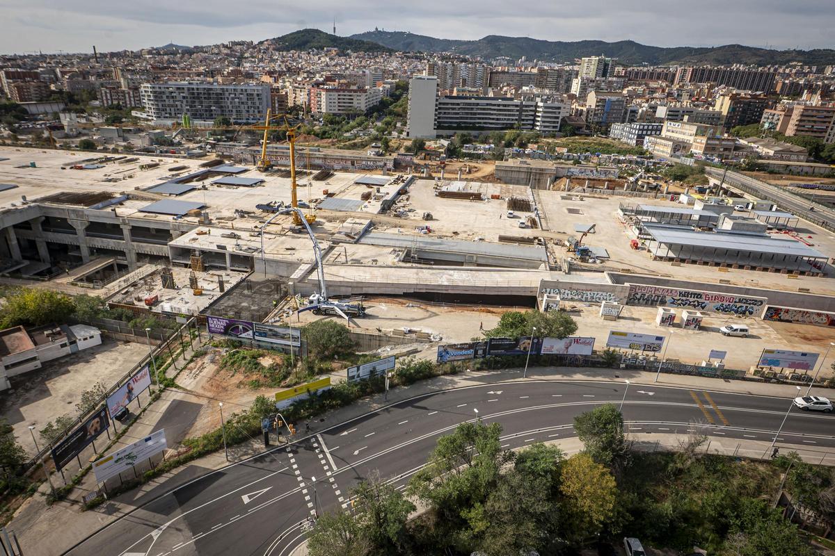 Así están las obras de la futura estación de la Sagrera