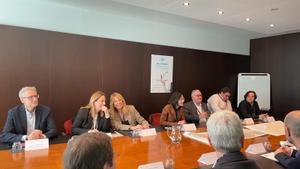 Un momento en la reunión de ATL con los ayuntamientos de Badalona, Santa Coloma y Montcada i Reixac