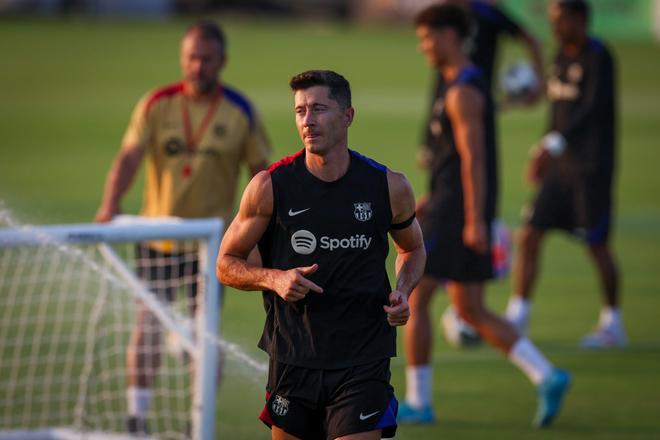 Así ha sido el entrenamiento del Barça en la Base Naval de la Marina de Annapolis para preparar el clásico