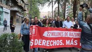 Óscar Puente, en la manifestación del 1 de Mayo en Alicante