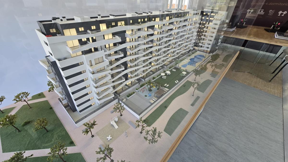 Maqueta del conjunto residencial.