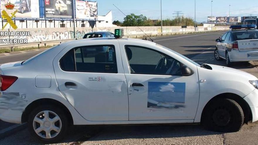 Arrestado en Xirivella tras robar un taxi y saltarse un control de la Guardia Civil