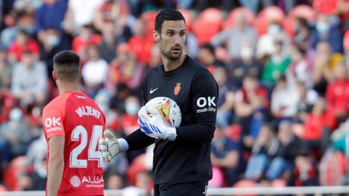 Sergio Rico, en Son Moix antes de un partido con el Mallorca