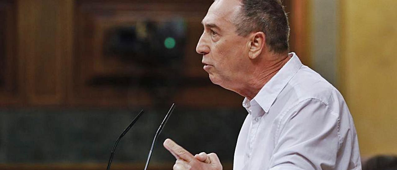 Joan Baldoví, durante una intervención en el Congreso.