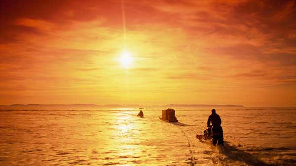 hielo ártico al norte de Canadá