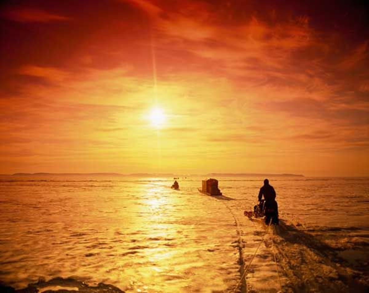 hielo ártico al norte de Canadá