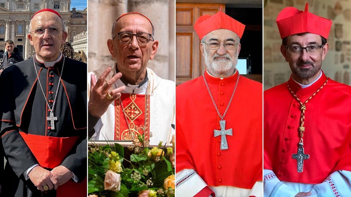 Por la izquierda, Carlos Osoro, Juan José Omella, Cristóbal López Romero y José Cobo Cano.