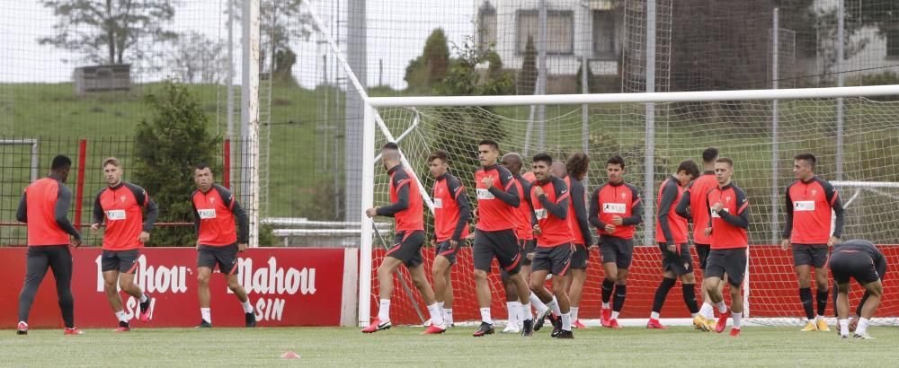 Entrenamiento del Sporting en Mareo.