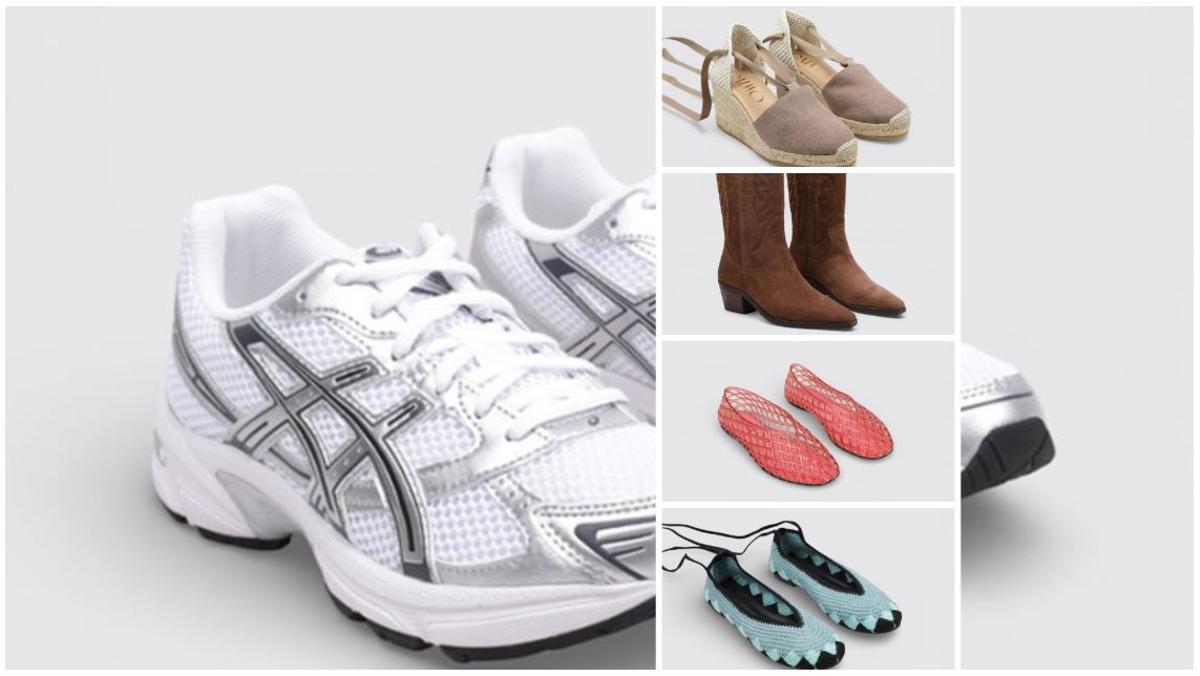 Asics, cuñas de esparto, botas y bailarinas: diferentes opciones para diferentes festivales.